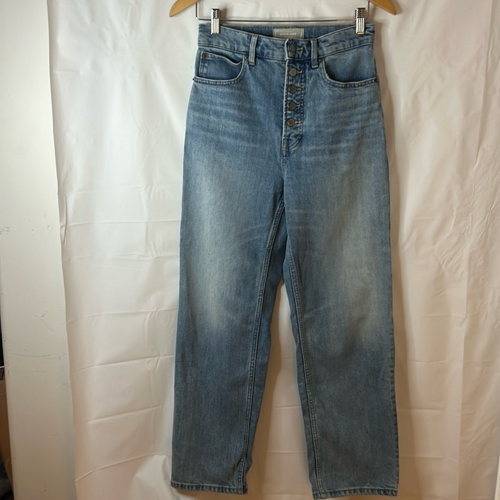 Everlane women’s organic cotton jeans the way high Jean size 26 reg button fly